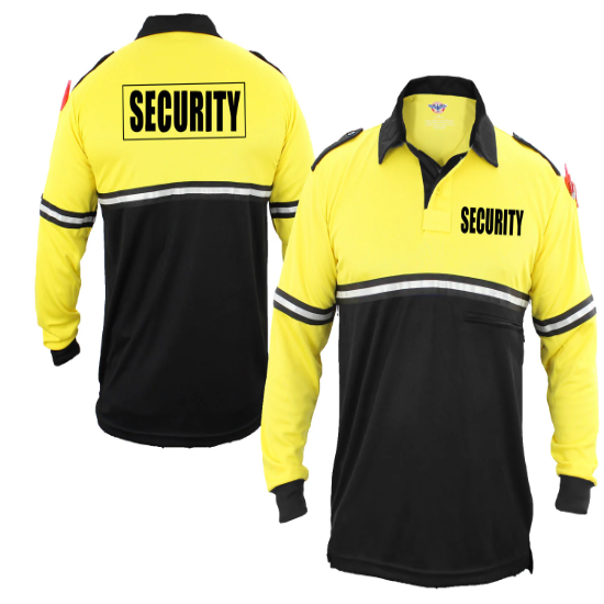 [CUSTOMIZED] Two Tone Security Long Sleeve Bike Patrol Shirt With Zipper Pocket