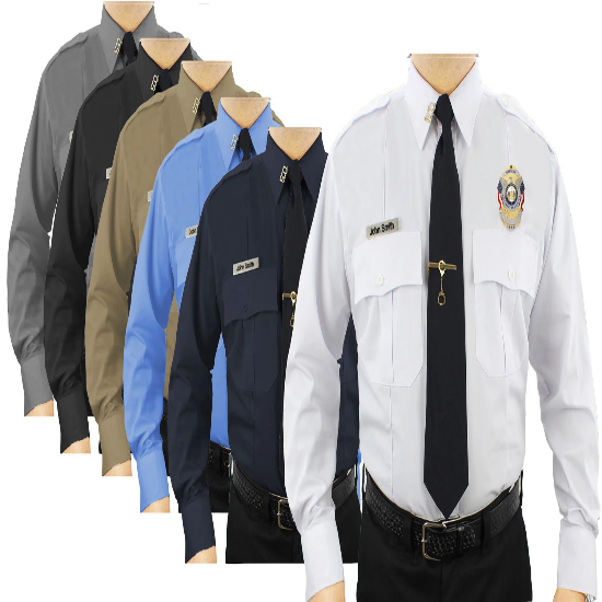 [LC08-XL-CUSTOMIZED] First Class Polycotton Long Sleeve Uniform Shirt